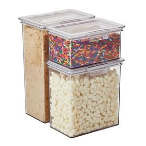 3 Piece Canister Food Organizers And Storage Containers Clear, NEW WITH BOX